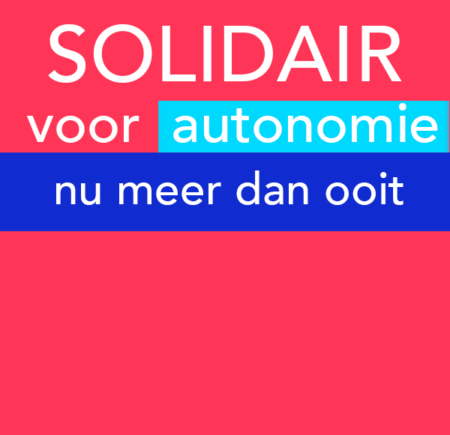 Solidair voor autonomie tegel